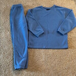 Lands' End Kids Blue Fleece Sweatpants & Top Set